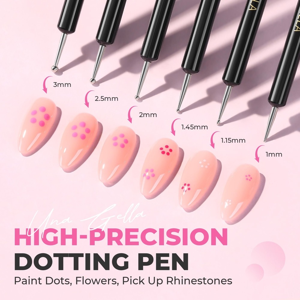 Brand New! UNA GELLA Nail Art Brush Set - Picture 7 of 12